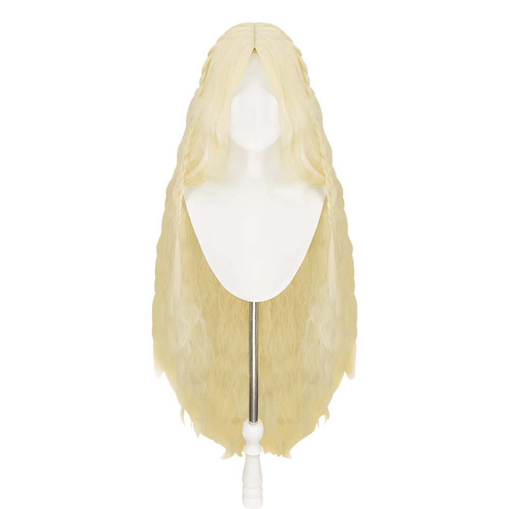 【Ready For Ship】DokiDoki Game Cosplay Wig Long Gold Curly Hair - Image 6