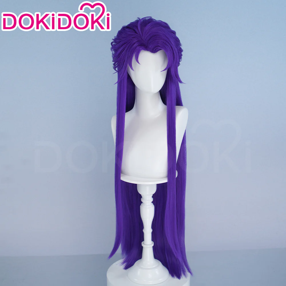 DokiDoki Game Cosplay Wig Long Purple Hair Halloween - Image 3