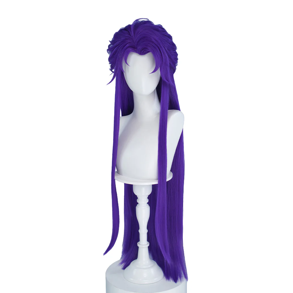 DokiDoki Game Cosplay Wig Long Purple Hair Halloween - Image 5