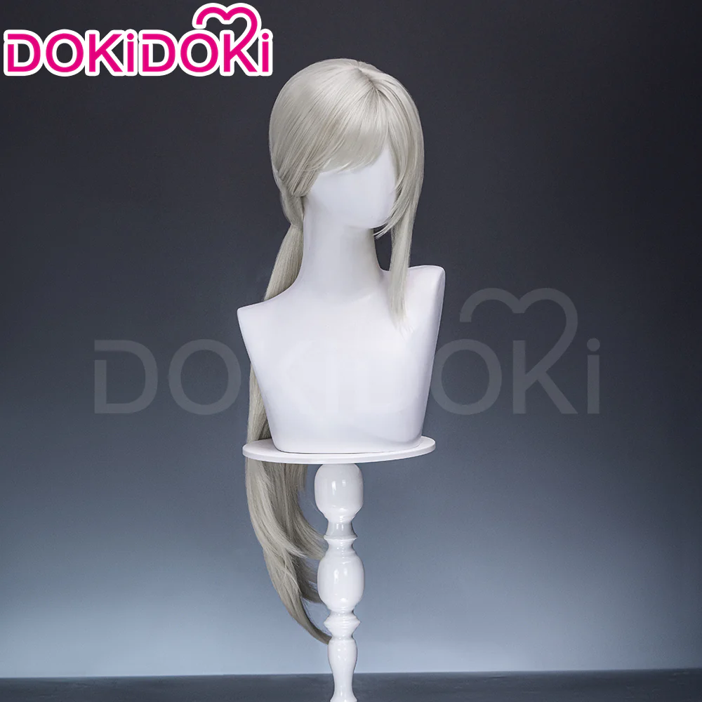 【Ready For Ship】DokiDoki Game Cosplay Wig Long Silver Hair - Image 2