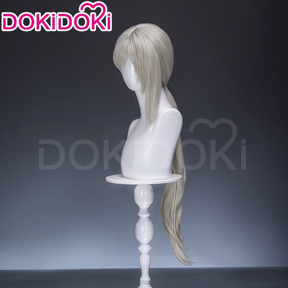 【Ready For Ship】DokiDoki Game Cosplay Wig Long Silver Hair - Image 3