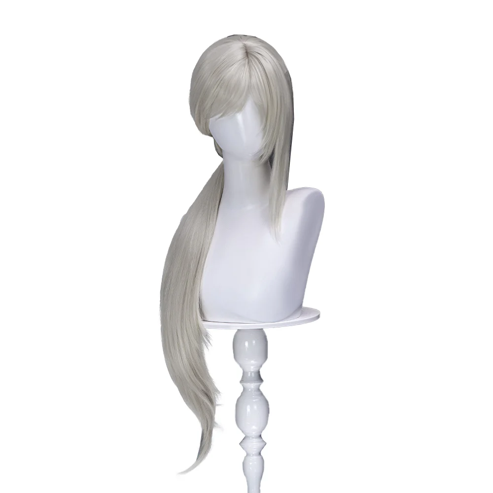 【Ready For Ship】DokiDoki Game Cosplay Wig Long Silver Hair - Image 5