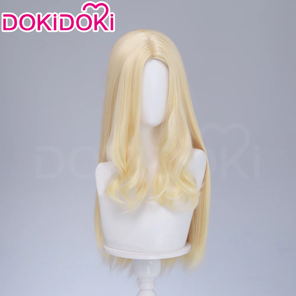 DokiDoki Game Cosplay Wig Long Straight Blonde Hair - Image 3