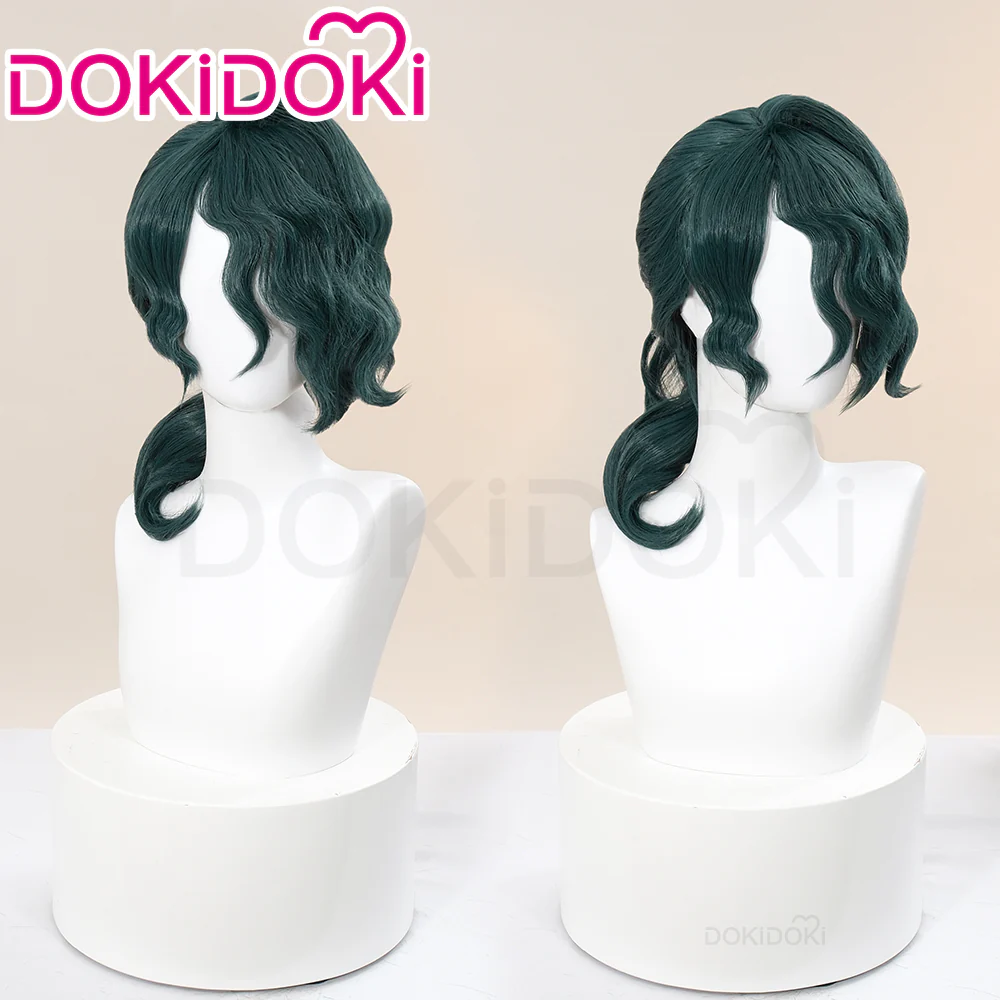 【Ready For Ship】DokiDoki Game Cosplay Wig Long Curly Green Hair