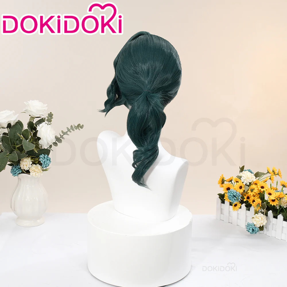 【Ready For Ship】DokiDoki Game Cosplay Wig Long Curly Green Hair - Image 3