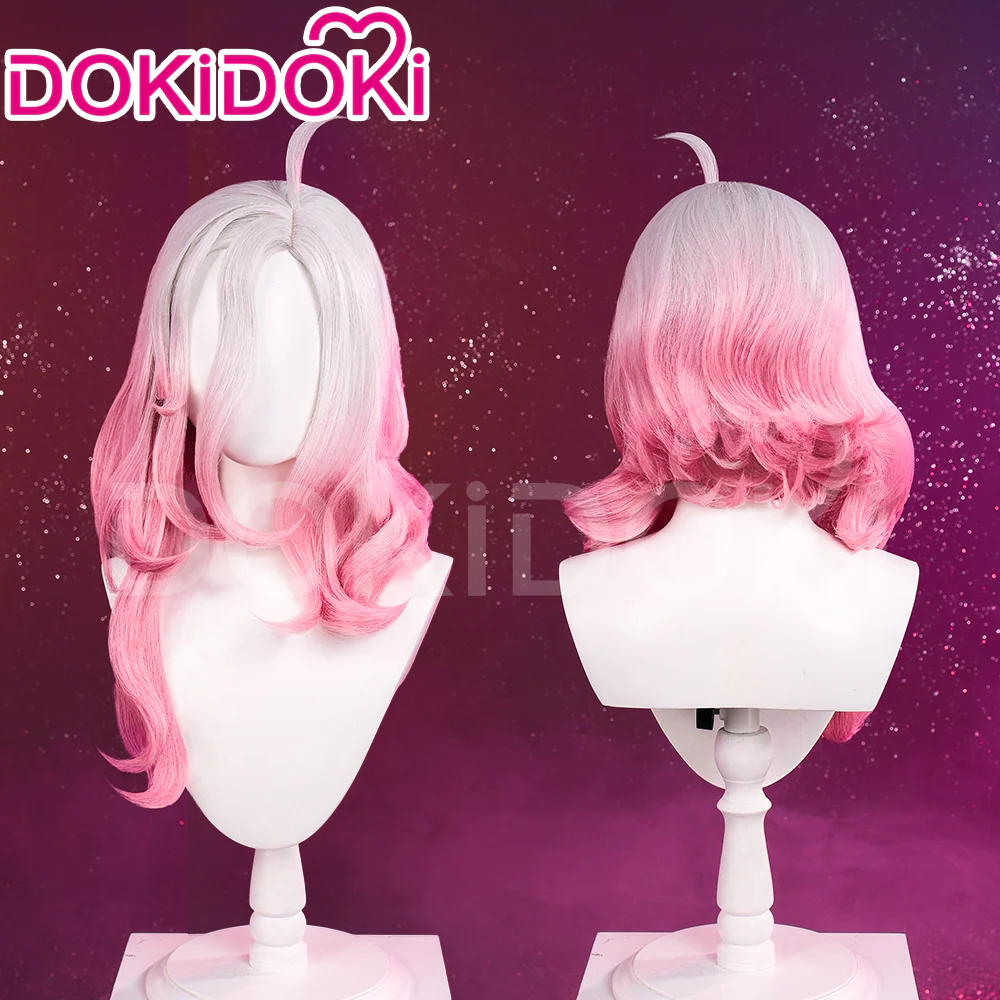 【Ready For Ship】DokiDoki Game Cosplay Wig Long White Pink Hair - Image 3