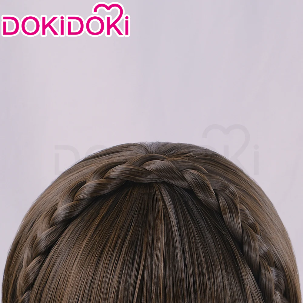 【Ready For Ship】DokiDoki Game Cosplay Wig Queen Makotoo Niijimaa Short Brown Hair - Image 4