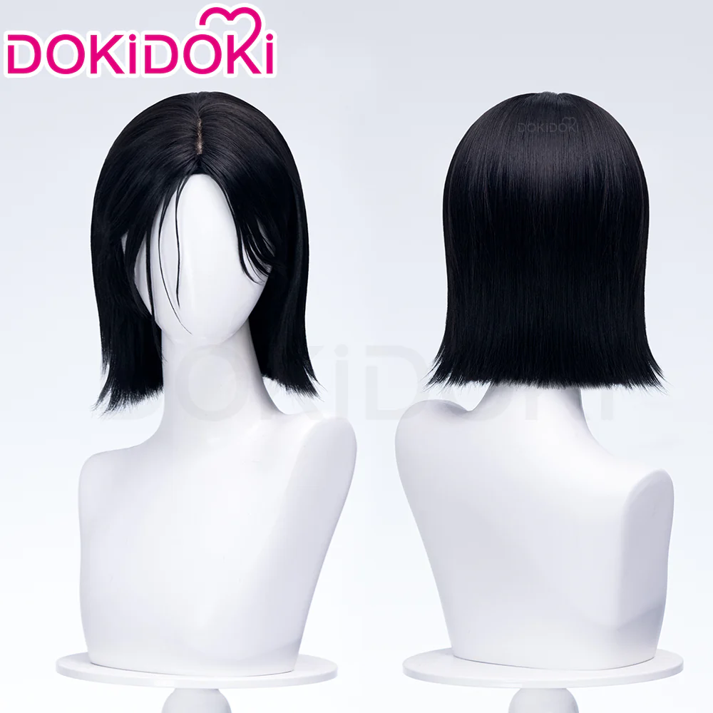 【Ready For Ship】DokiDoki Game Cosplay Wig Short Black Hair Female