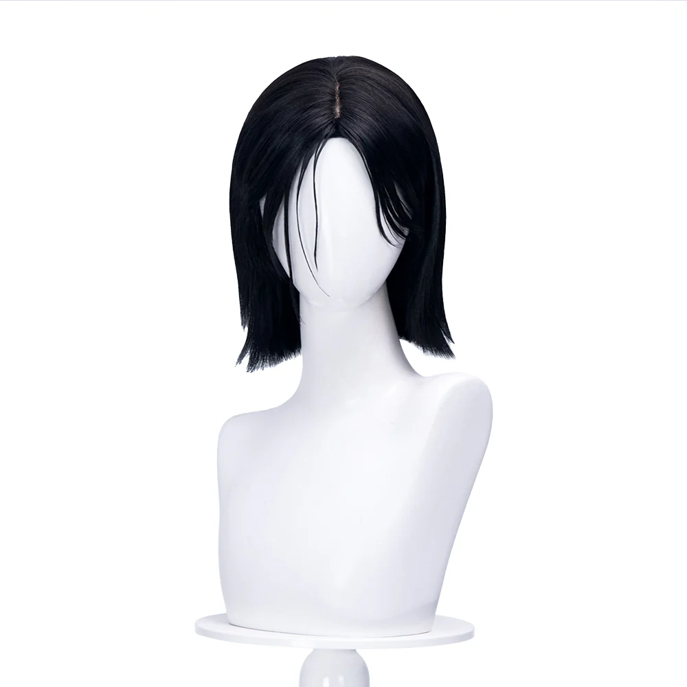 【Ready For Ship】DokiDoki Game Cosplay Wig Short Black Hair Female - Image 4