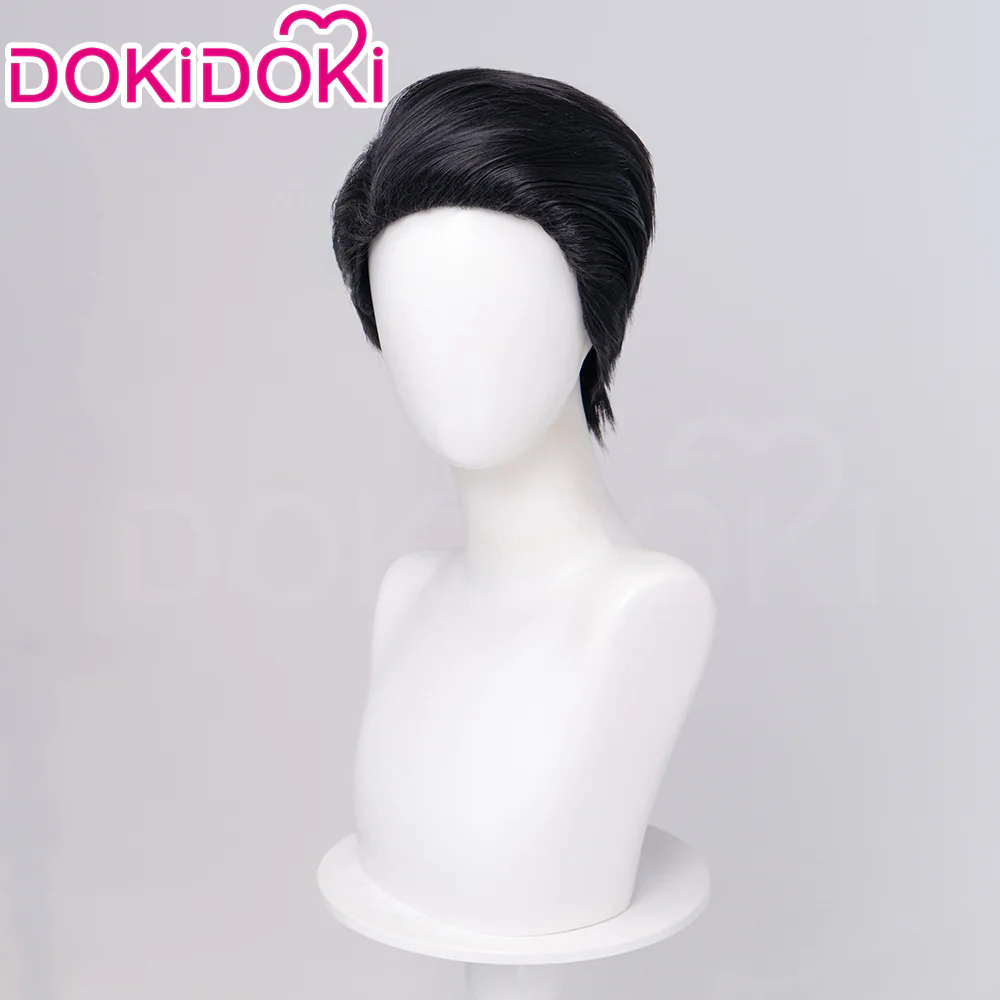 DokiDoki Game Cosplay Wig Short Black Smooth Hair - Image 2