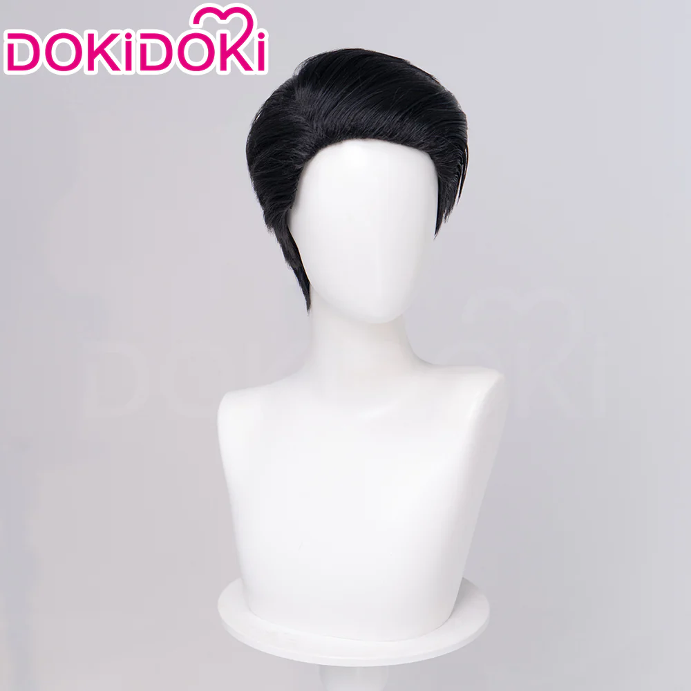 DokiDoki Game Cosplay Wig Short Black Smooth Hair - Image 3