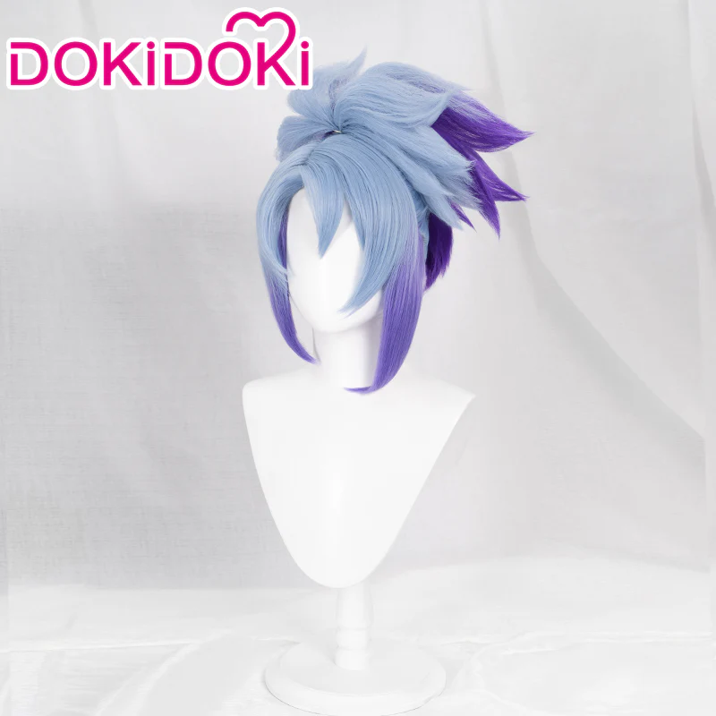 【Ready For Ship】DokiDoki Game Cosplay Wig Short Blue Purple