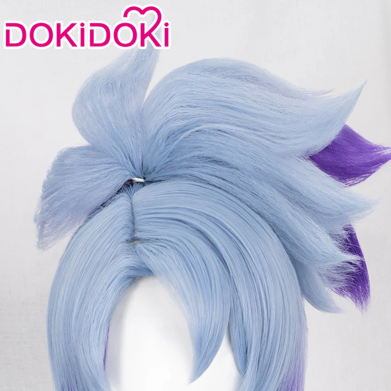 【Ready For Ship】DokiDoki Game Cosplay Wig Short Blue Purple - Image 3