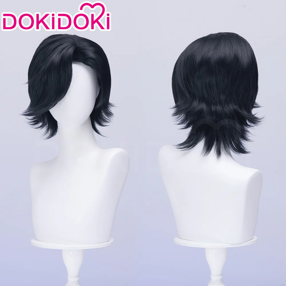 DokiDoki Game Cosplay Wig Short Curly Balck Hair