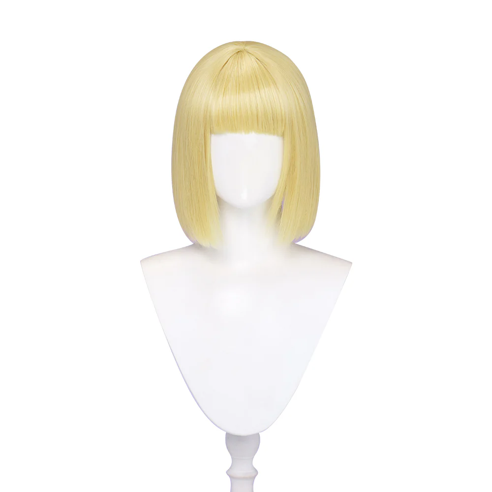 DokiDoki Game Cosplay Wig Short Straight Blonde Hair Hunter - Image 5