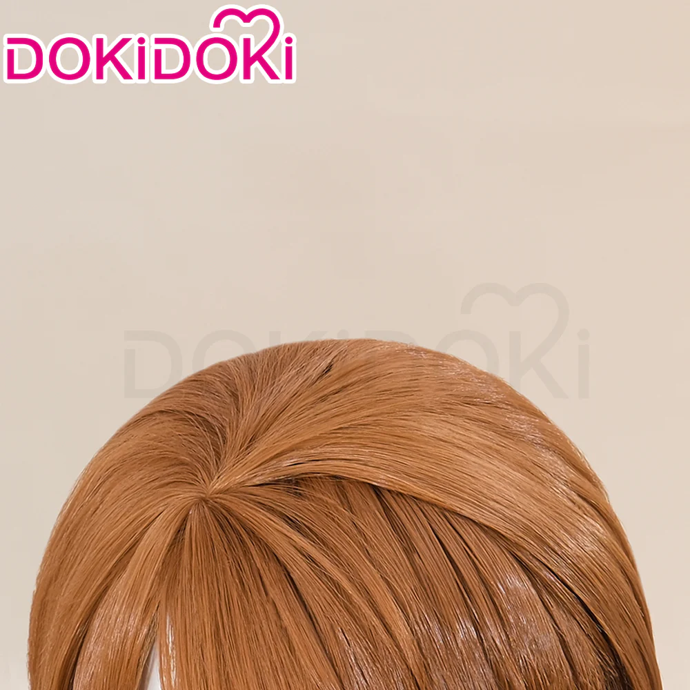 【Ready For Ship】DokiDoki Game Cosplay Wig Short Straight Brown Hair - Image 4