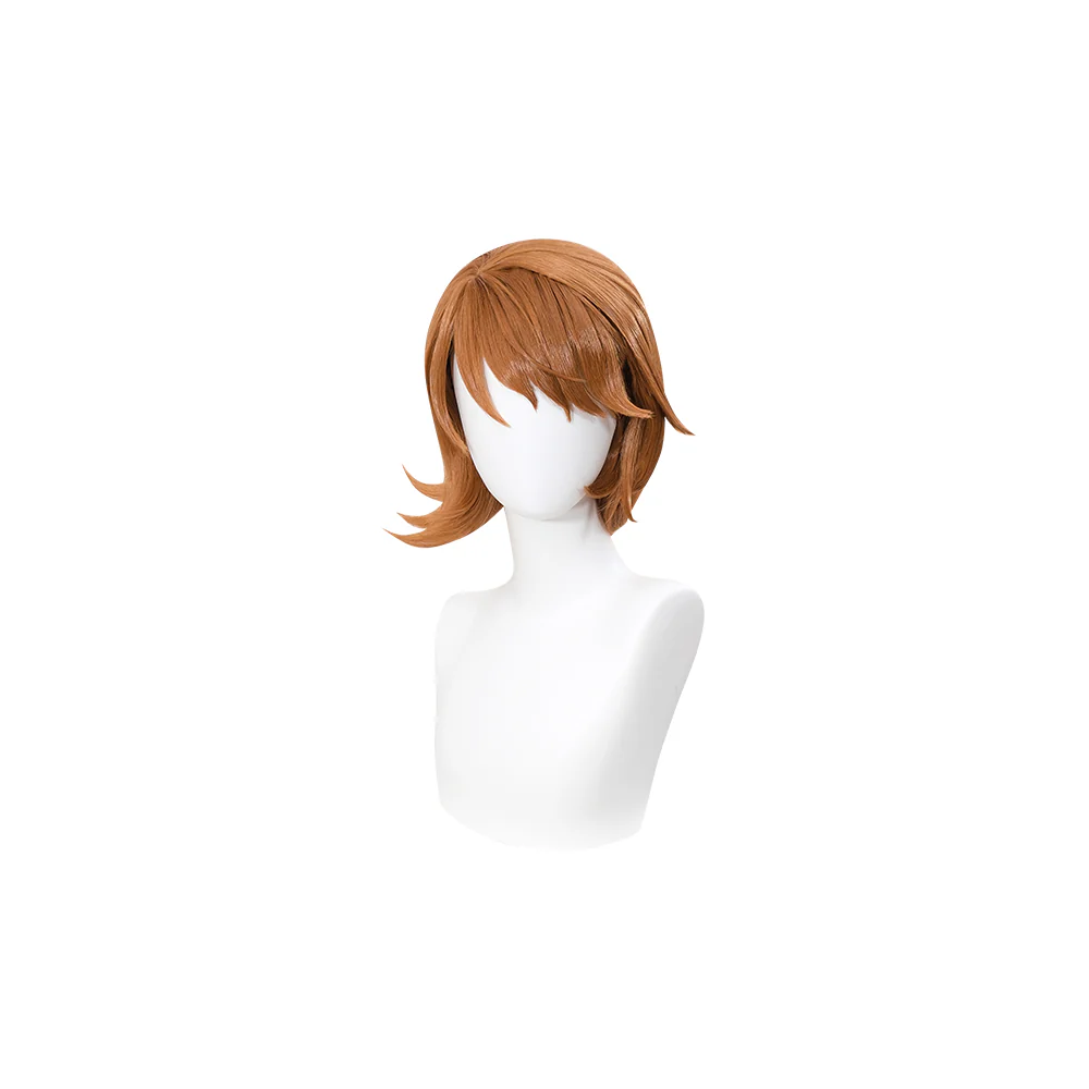 【Ready For Ship】DokiDoki Game Cosplay Wig Short Straight Brown Hair - Image 5