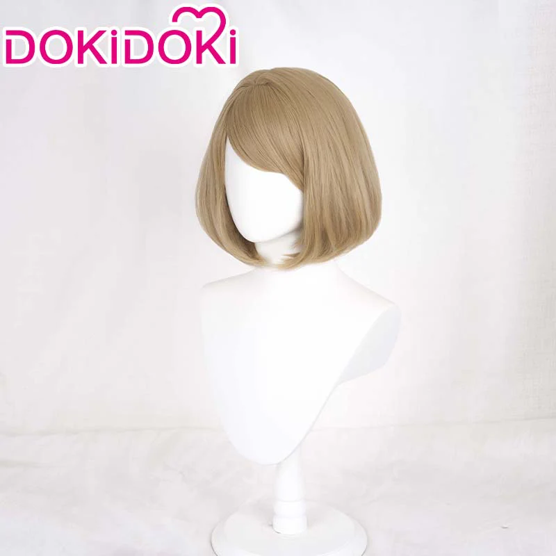 【Ready For Ship】DokiDoki Game Cosplay Wig Short Straight Flaxen Wig