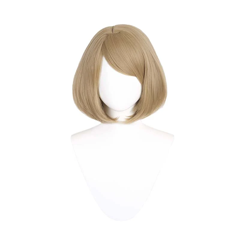 【Ready For Ship】DokiDoki Game Cosplay Wig Short Straight Flaxen Wig - Image 4