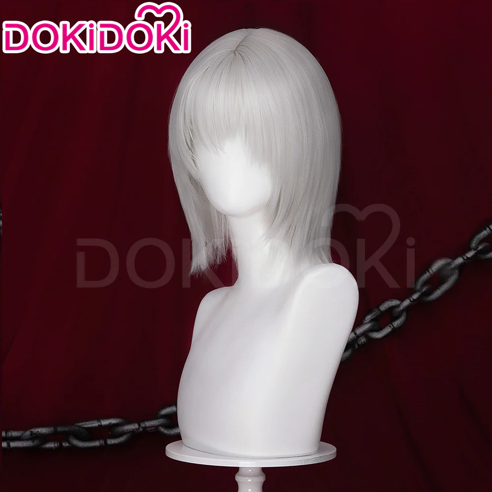 【Ready For Ship】DokiDoki Game Cosplay Wig / Necklace Short Straight Dark / Light Grey Men Hair - Image 13