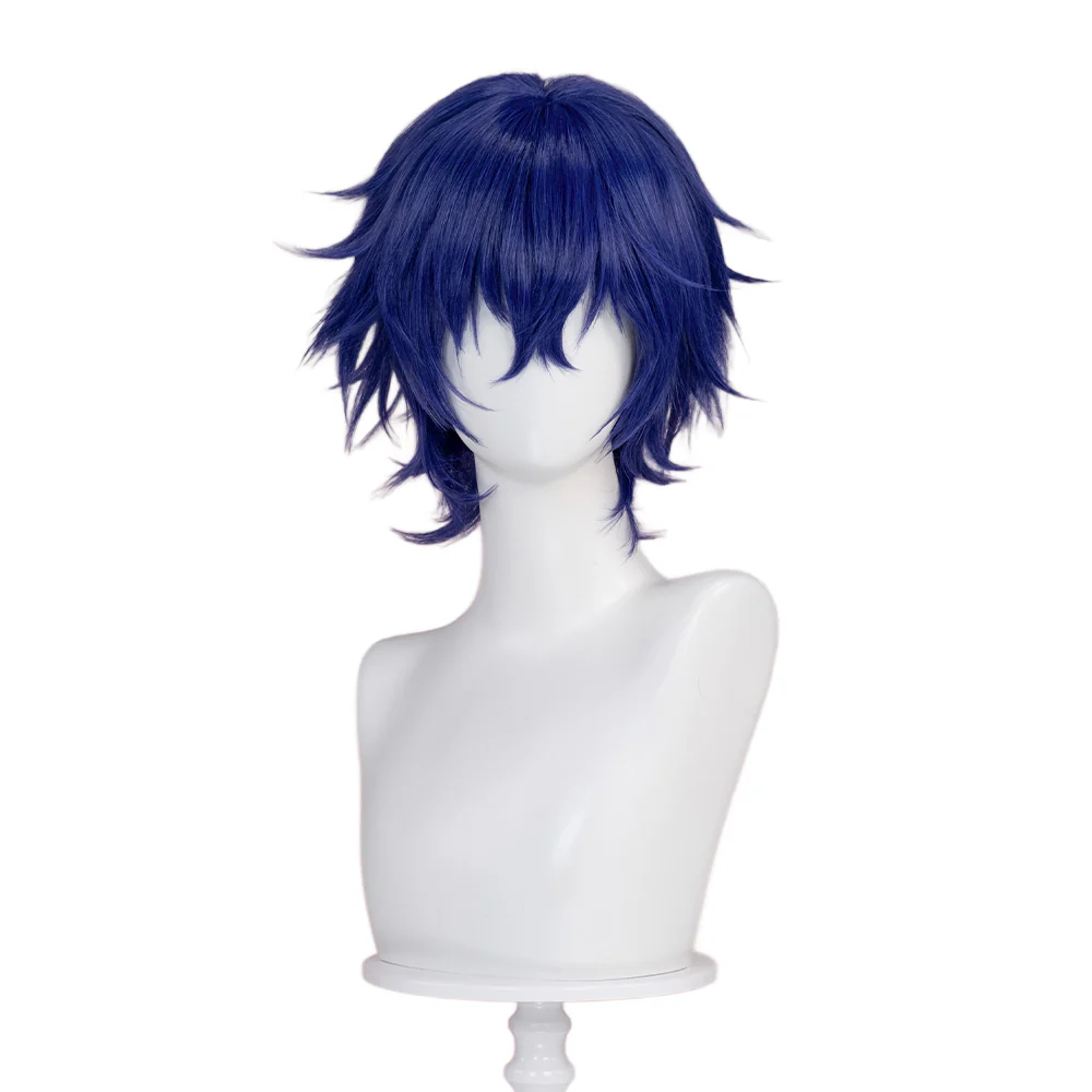【Ready For Ship】DokiDoki Game Cosplay Wig Short Straight Purple Hair - Image 2