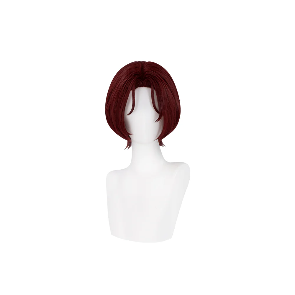 【Ready For Ship】DokiDoki Game Cosplay Main Character Wig Short Straight Red Hair - Image 5