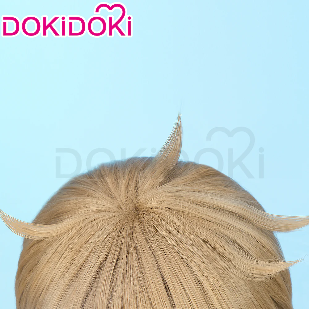 【Ready For Ship】DokiDoki Game Cosplay Wig Short Straight Yellow  Hair - Image 4