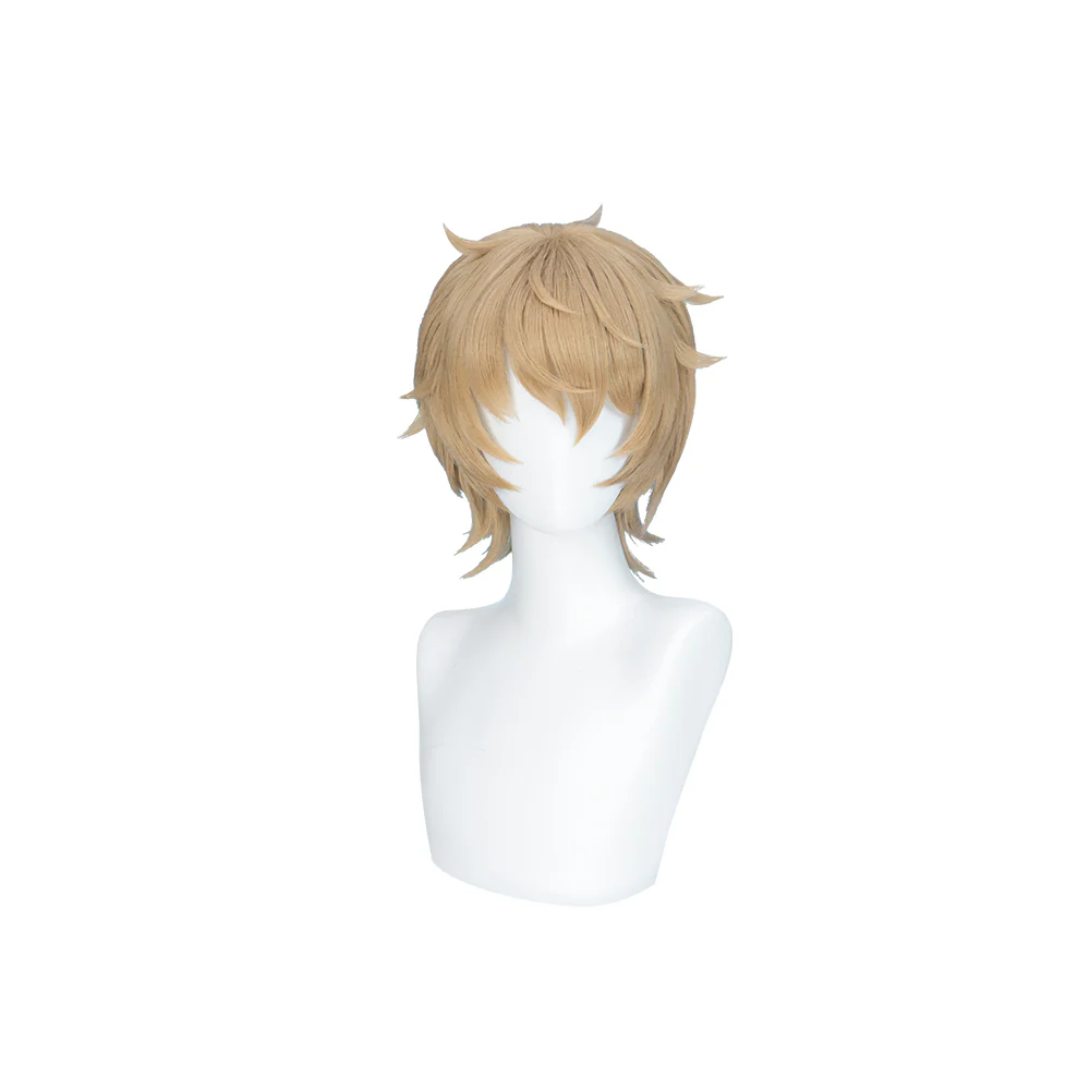 【Ready For Ship】DokiDoki Game Cosplay Wig Short Straight Yellow  Hair - Image 5