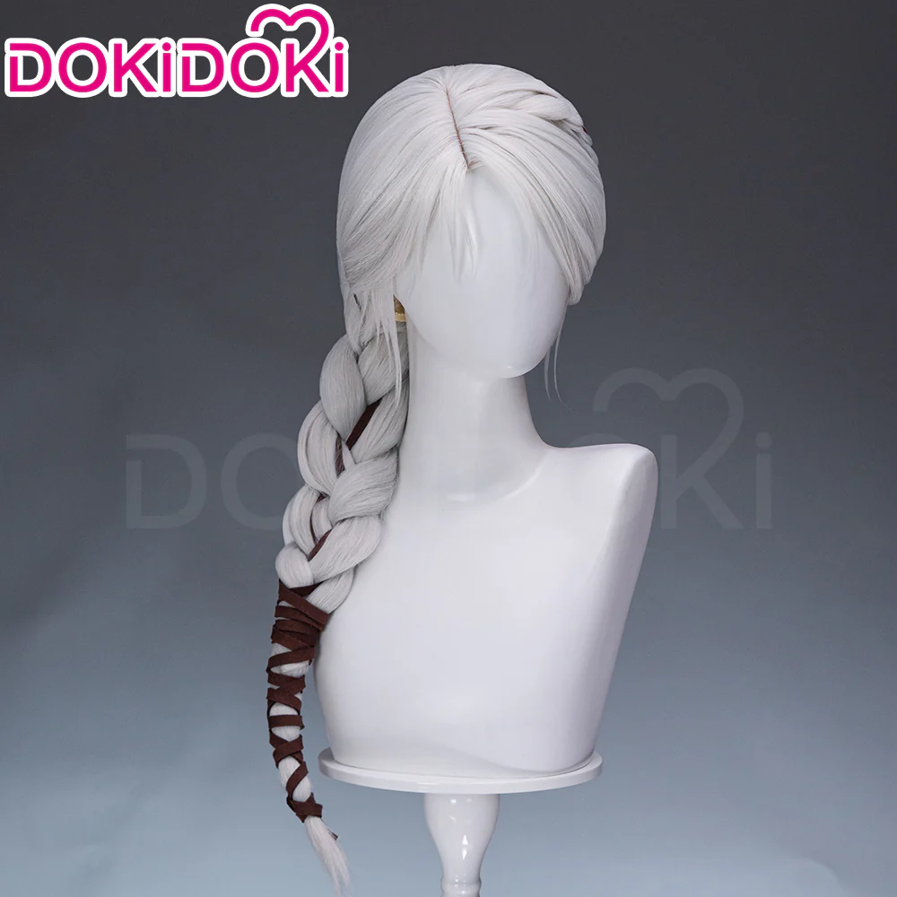 【Ready For Ship】DokiDoki Game Cosplay Wig White Long Hair Female - Image 3