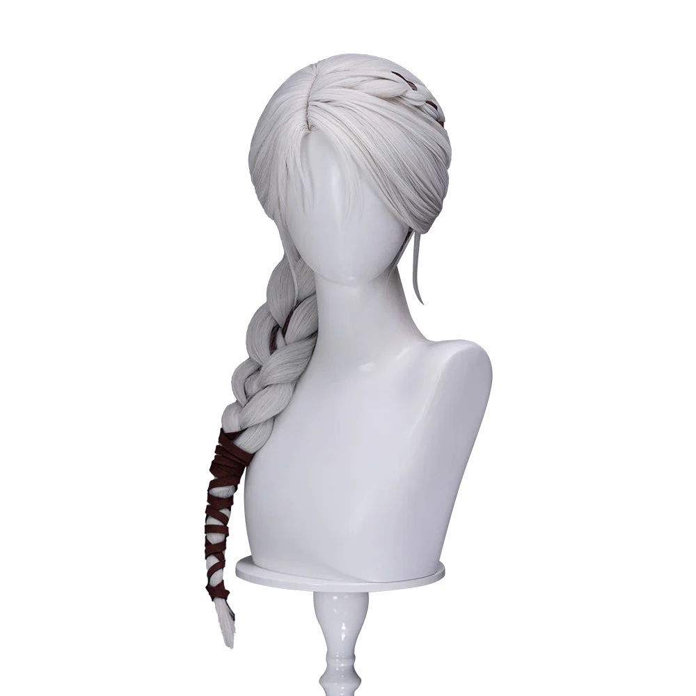 【Ready For Ship】DokiDoki Game Cosplay Wig White Long Hair Female - Image 5