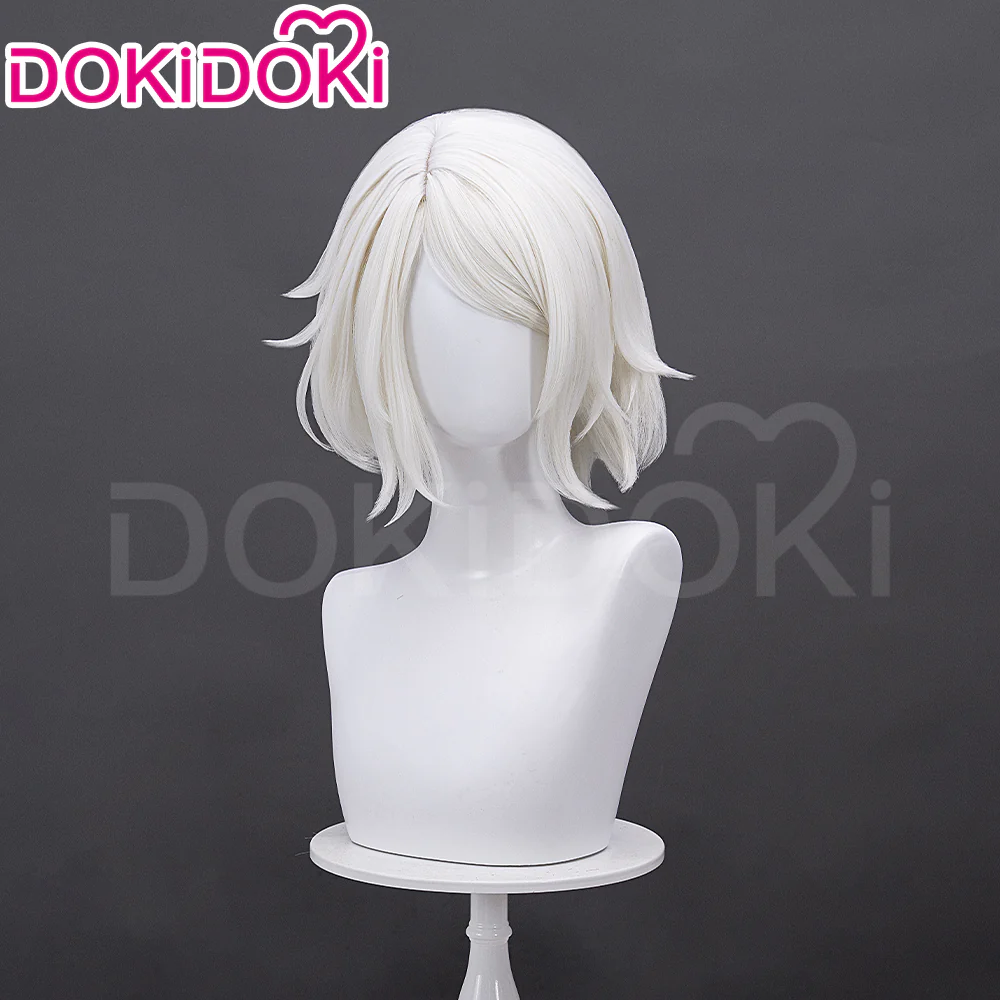 DokiDoki Game Cosplay Wig White Short Hair Wig - Image 2