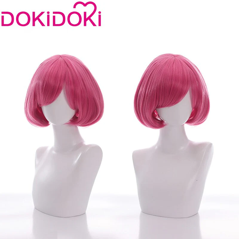 【In Stock】DokiDoki Game Cosplay Wig Women Cute Pink Short Hair - Image 4