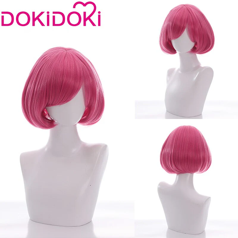 【In Stock】DokiDoki Game Cosplay Wig Women Cute Pink Short Hair - Image 5