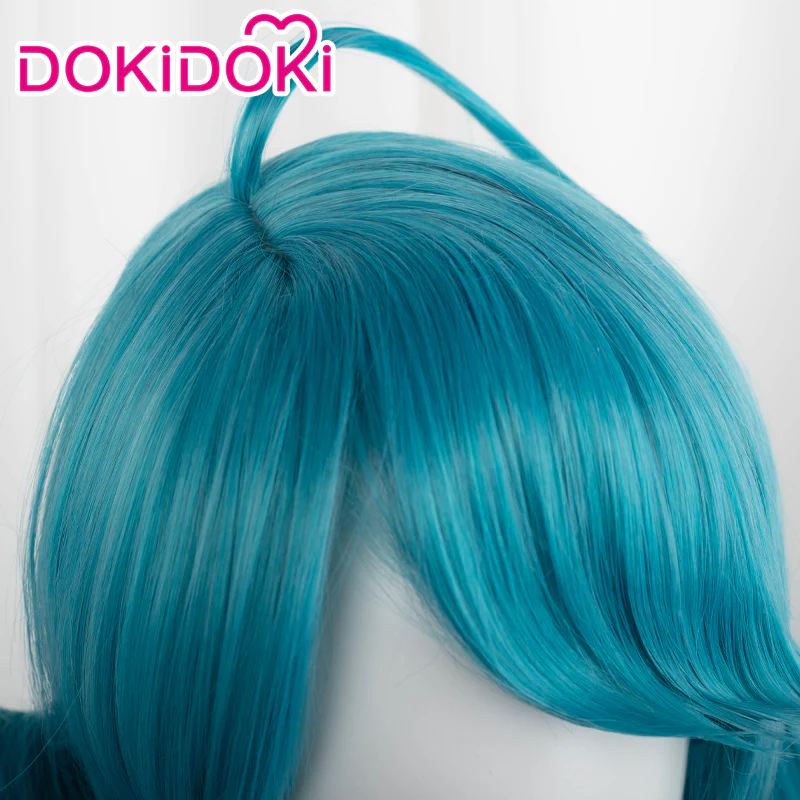 【Ready For Ship】DokiDoki Game Cosplay Wig Women Long Curly Blue Purple Wig - Image 4