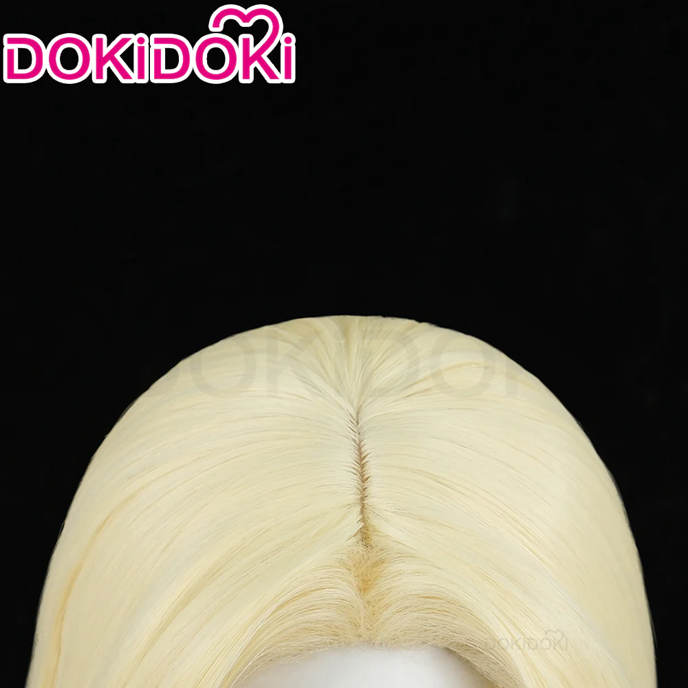 【Ready For Ship】DokiDoki Game Cosplay Wig Women Long Yellow Elegant Curly Hair - Image 4
