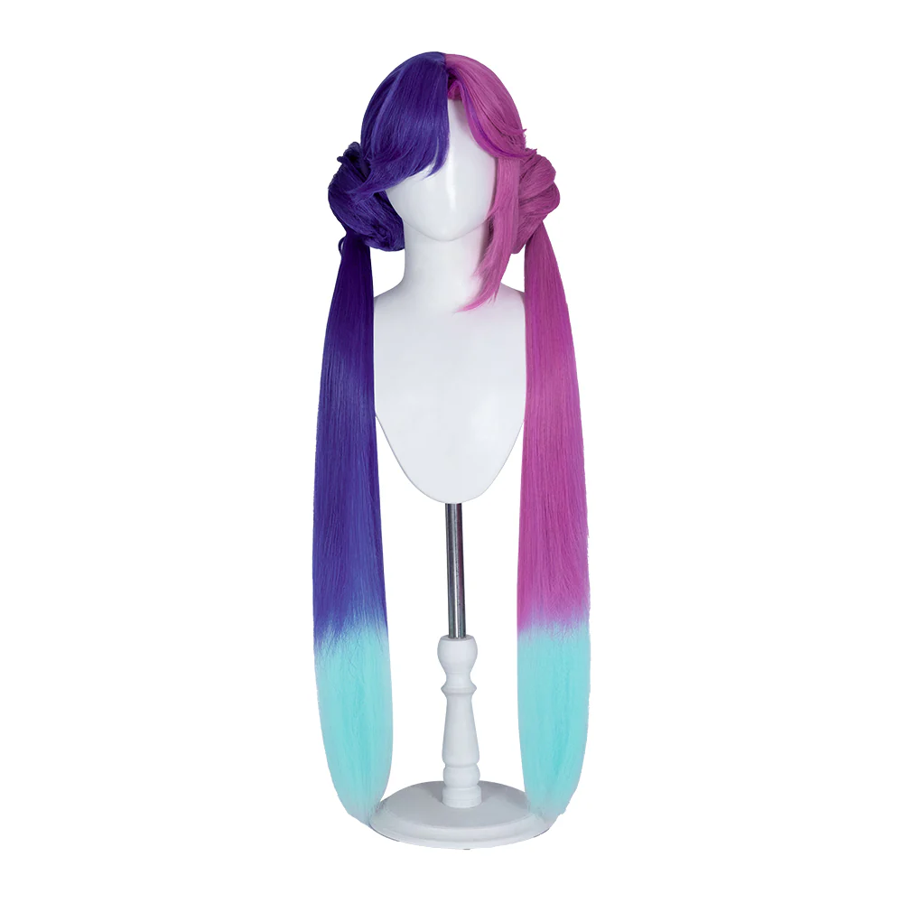 【Partially Ready For Ship】DokiDoki Game Cosplay Wig Short Black White Purple Pink Hair - Image 11