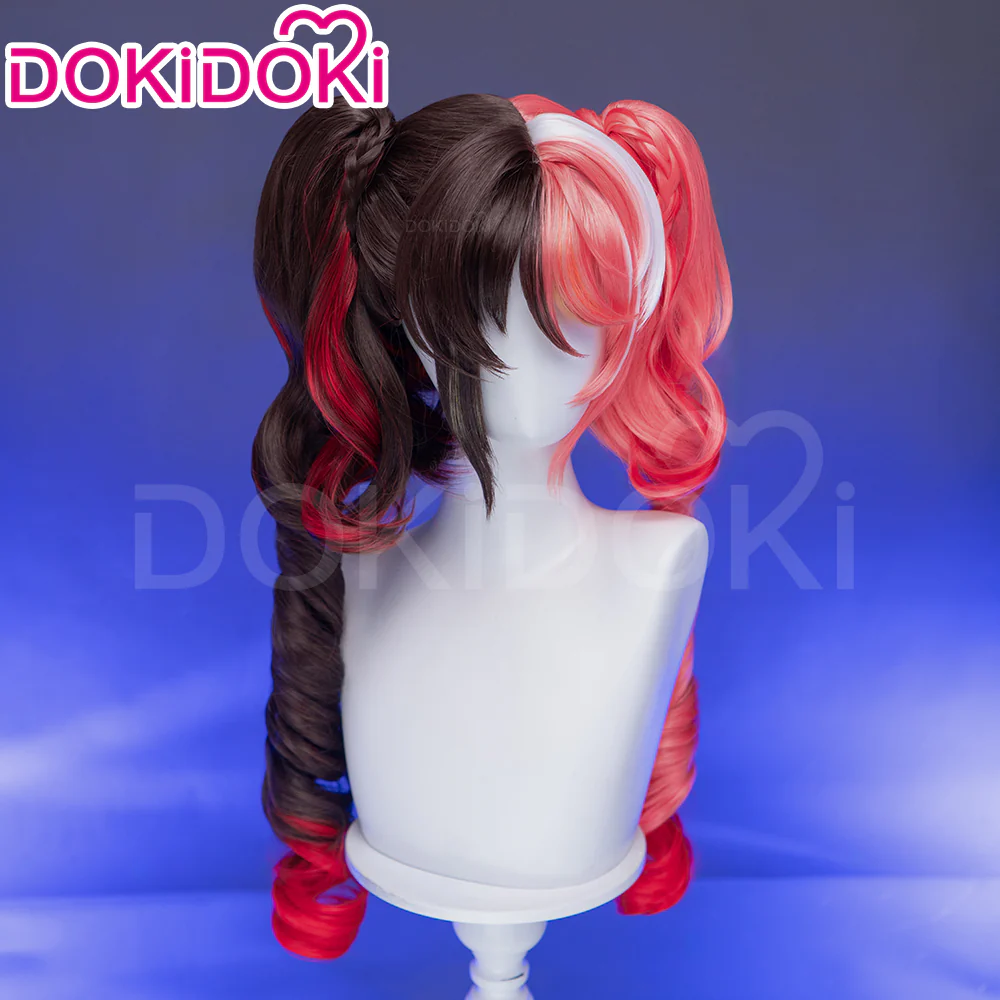 【Partially Ready For Ship】DokiDoki Game Cosplay Wig Short Black White Purple Pink Hair - Image 14
