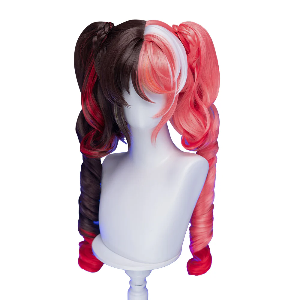 【Partially Ready For Ship】DokiDoki Game Cosplay Wig Short Black White Purple Pink Hair - Image 16