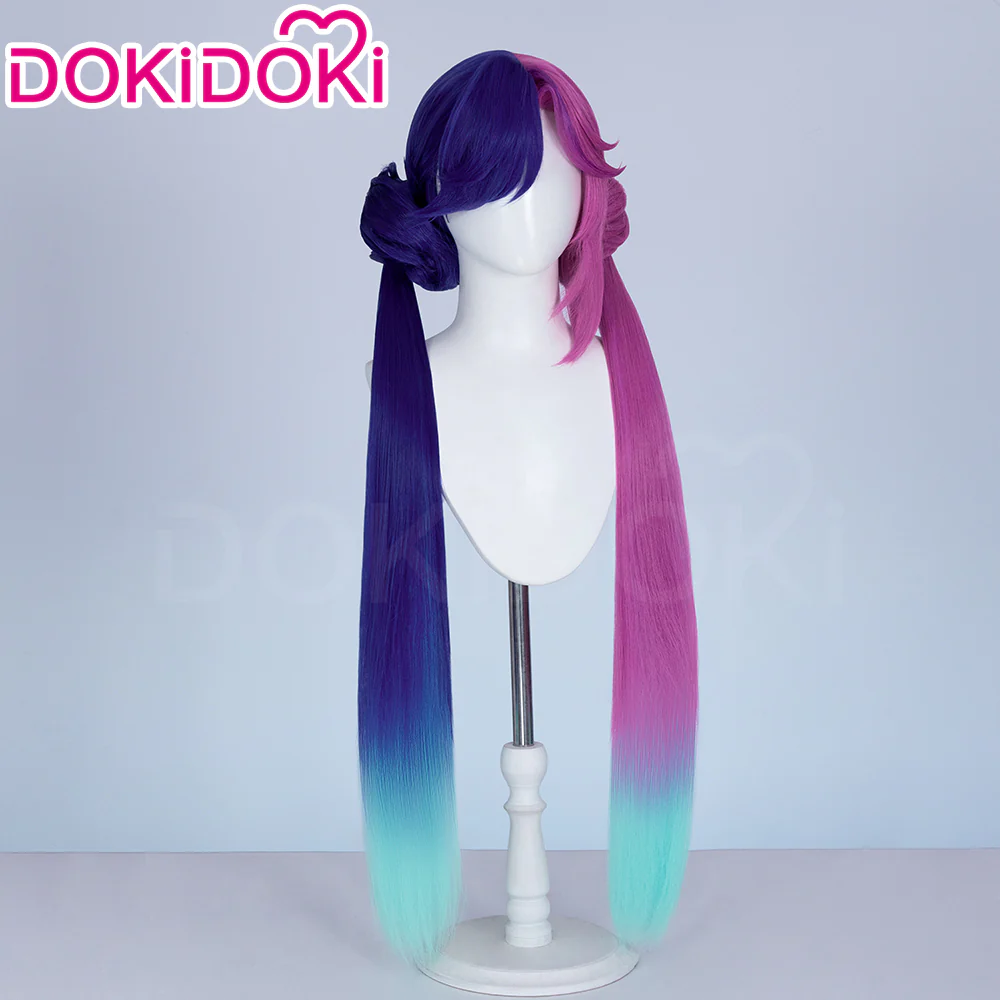 【Partially Ready For Ship】DokiDoki Game Cosplay Wig Short Black White Purple Pink Hair - Image 8
