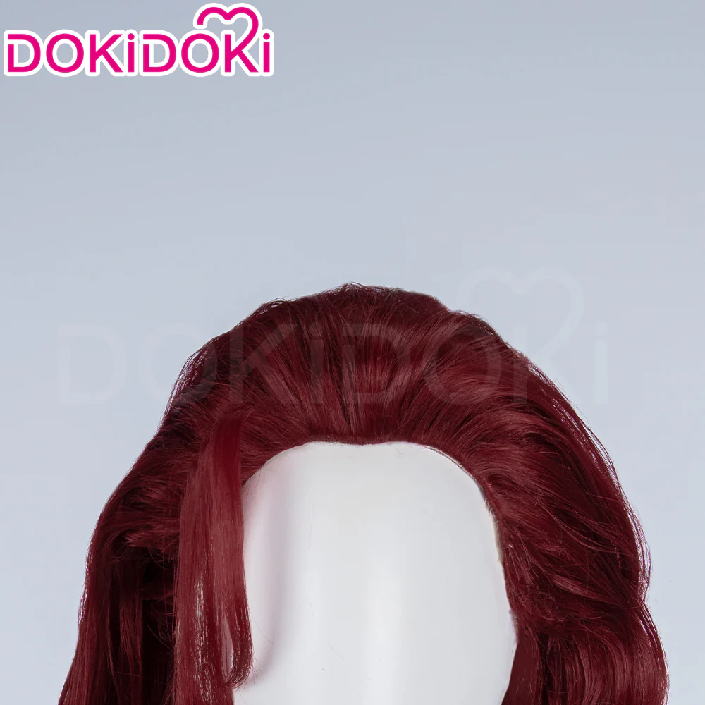 【Ready For Ship】Dokidoki Game Cosplay Woman Wig Long Curly Scarlet Red Orange Wig - Image 5