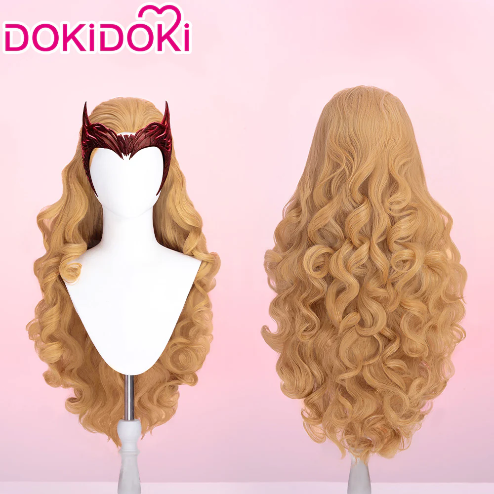 【Ready For Ship】Dokidoki Game Cosplay Woman Wig Long Curly Scarlet Red Orange Wig - Image 7