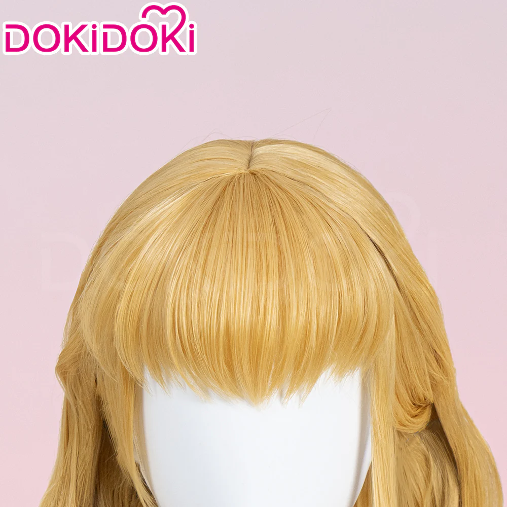 【Default Ver Ready For Ship】Dokidoki Game Cosplay Wig Long Curly Blonde Yellow Wig - Image 5