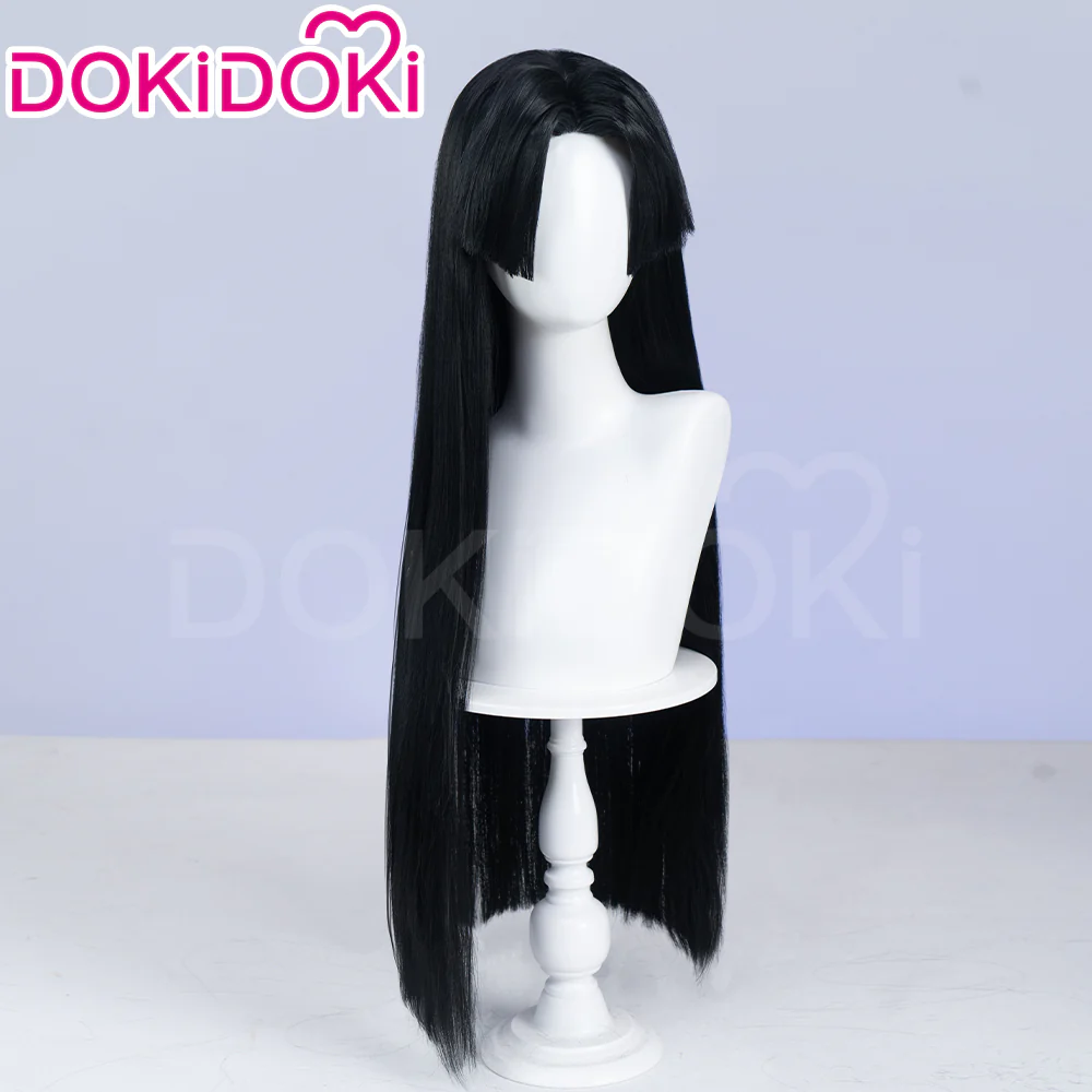 【Ready For Ship】DokiDoki Game Cosplay Woman Wig Long Straight Black Purple Vengeance Skin Blood Kariudo Daring Daifuku - Image 3