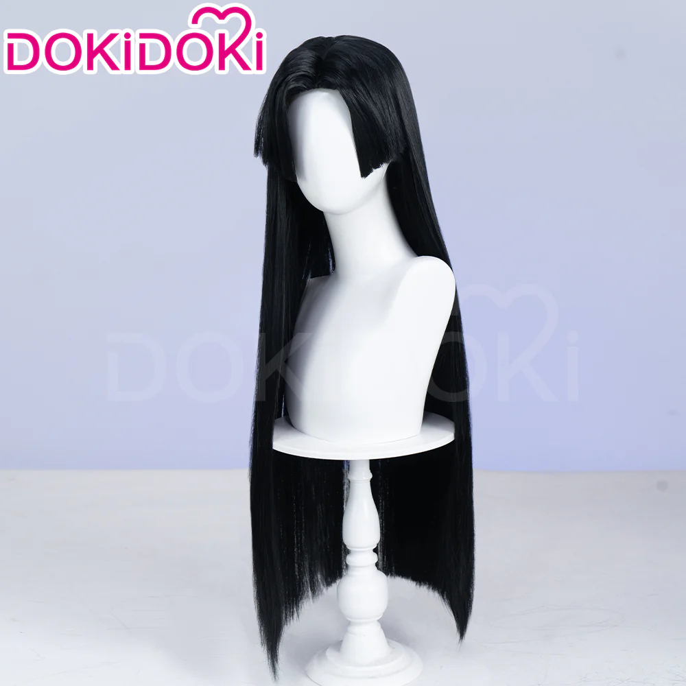 【Ready For Ship】DokiDoki Game Cosplay Woman Wig Long Straight Black Purple Vengeance Skin Blood Kariudo Daring Daifuku - Image 4