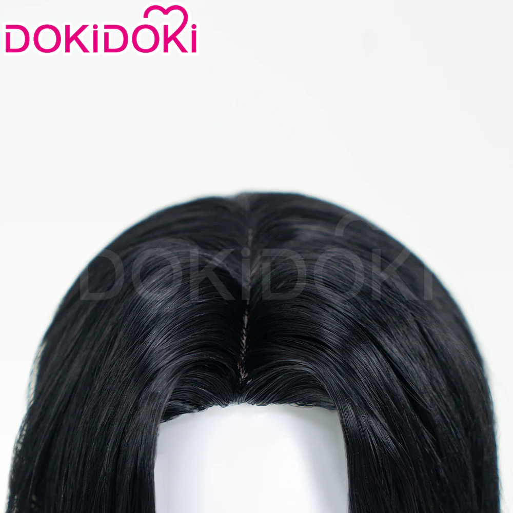 【Ready For Ship】DokiDoki Game Cosplay Woman Wig Long Straight Black Purple Vengeance Skin Blood Kariudo Daring Daifuku - Image 5