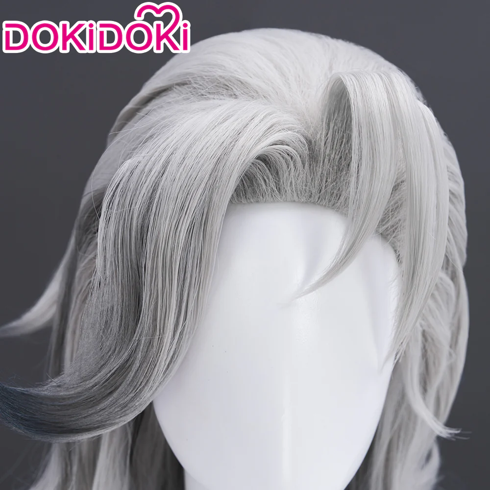 【Yellow Ver. Ready For Ship】Dokidoki Game Cosplay Woman Wig Mid-length Yellow Silver Hair Malice Skin - Image 10