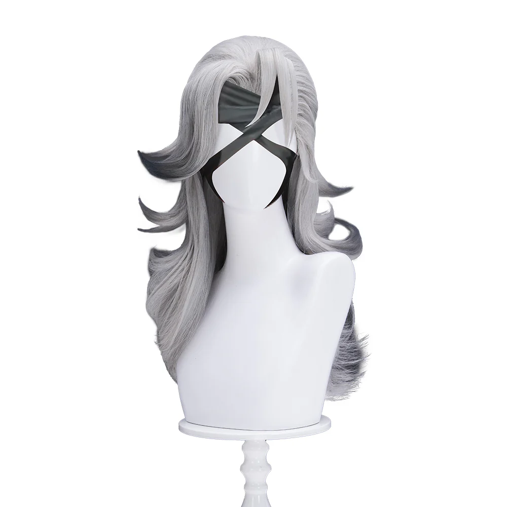 【Yellow Ver. Ready For Ship】Dokidoki Game Cosplay Woman Wig Mid-length Yellow Silver Hair Malice Skin - Image 11