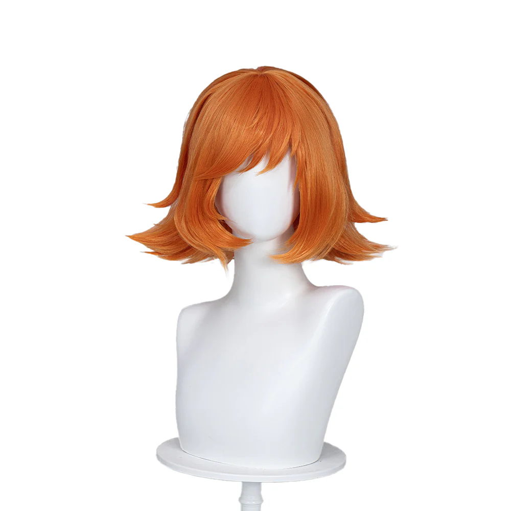 【Wig Ready For Ship】DokiDoki Game Cosplay Woman Sqquirrel Girrl Wig / Ear / Tail Short Curly Orange Hair - Image 6