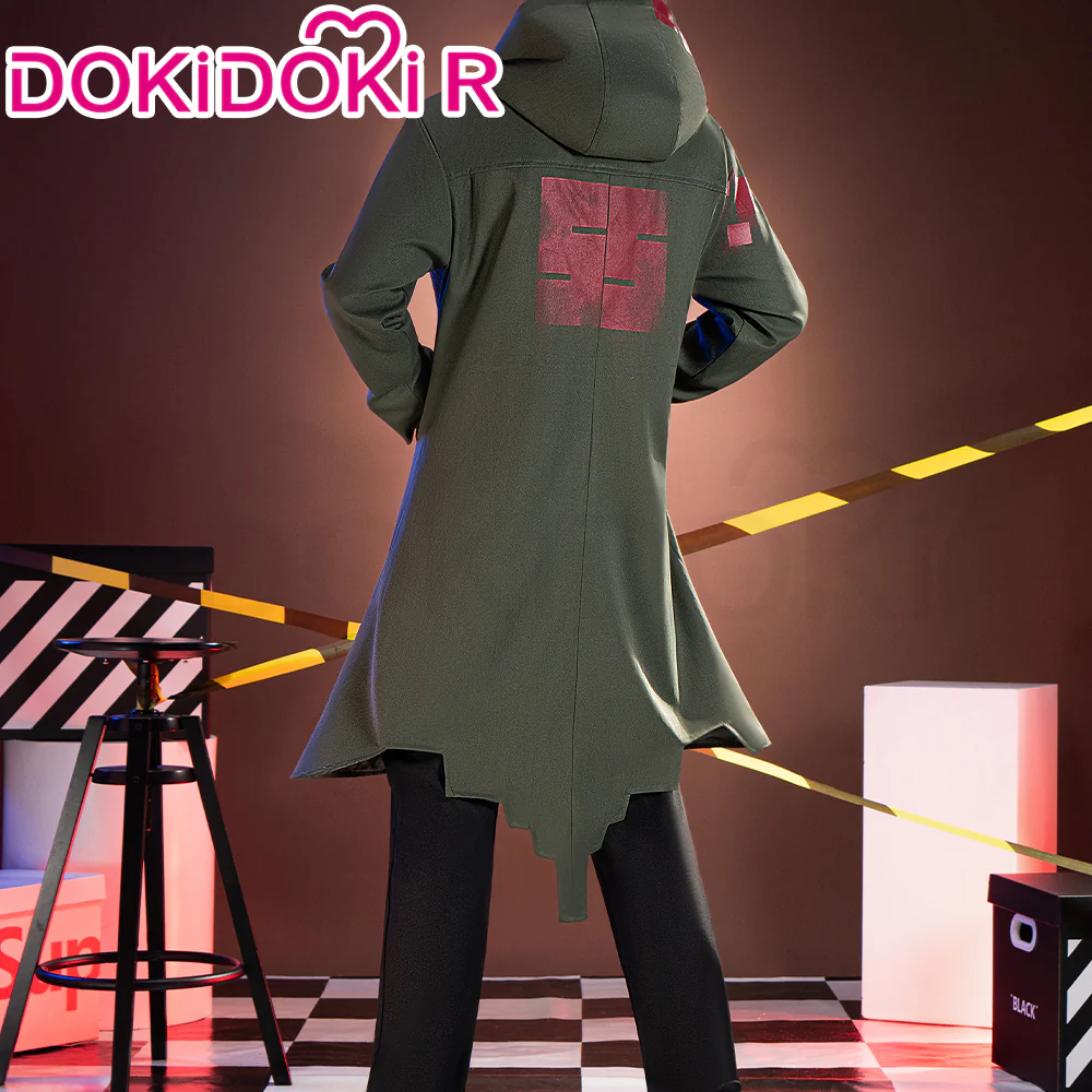【Size S-2XL】DokiDoki-R Game Cosplay Green Coat Costume - Image 3
