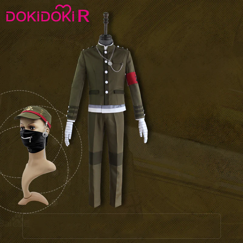 DokiDoki-R Game Cosplay Military-Style Green Costume Men Halloween